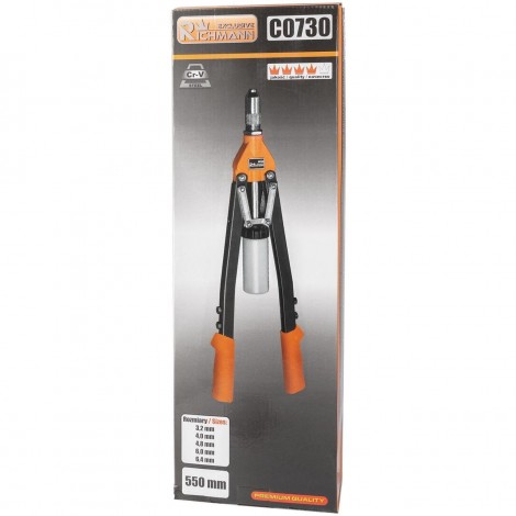 Cleste nituri, profesional, 450 mm, 3.2-6.4 mm