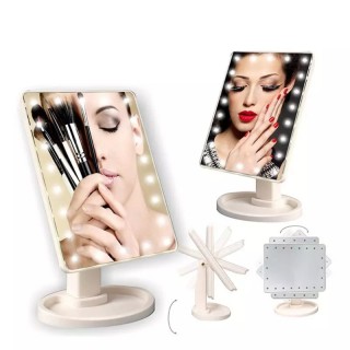 Oglinda cu led pentru machiaj, functie touchscreen Alb
