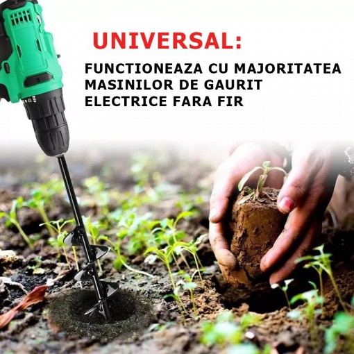Burghiu pentru bormasina pt gradina 45cm, rasaduri