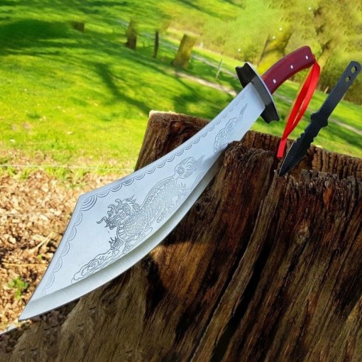 Maceta de camping Dragon, 65cm, otel inox, husa + cadou cutit Shuriken