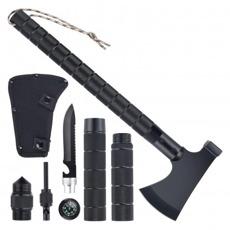 Toporas 9 in 1 Supraviețuire, Camping și Outdoor, 9 funcții esențiale