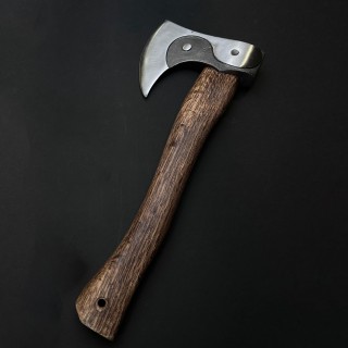 Toporisca macelarie, 34cm, lama de 11cm, coada de lemn, yin-yang FeroCut