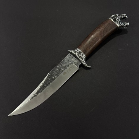 Cutit camping Bowie Columbia Saber 33cm, lama fier forjat, maner lemn maro, husa, COL-SB33 Cutit camping Bowie Columbia Saber 33cm, lama fier forjat, maner lemn maro, husa, COL-SB33