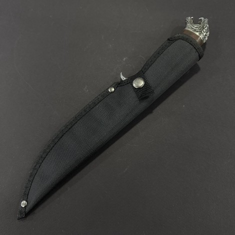 Cutit camping Bowie Columbia Saber 33cm, lama fier forjat, maner lemn maro, husa, COL-SB33 Cutit camping Bowie Columbia Saber 33cm, lama fier forjat, maner lemn maro, husa, COL-SB33