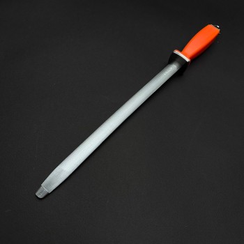 Pila ascutit cutite masat 46cm, maner plastic portocaliu cu agatatoare, PIL-46O