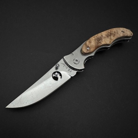 Cutit camping tip Briceag Elk Ridge 20cm, lama otel inox, maner metal+abs, crem