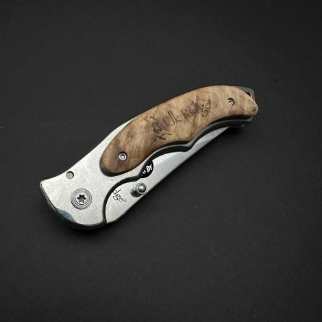 Cutit camping tip Briceag Elk Ridge 20cm, lama otel inox, maner metal+abs, crem