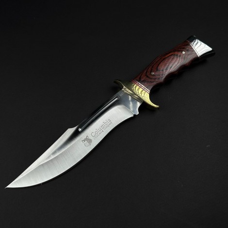 Cuțit camping tip dagger SA78 31 cm, lama otel inox, maner lemn, teacă inclusa FR18