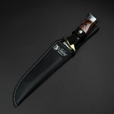 Cuțit camping tip dagger SA78 31 cm, lama otel inox, maner lemn, teacă inclusa FR18