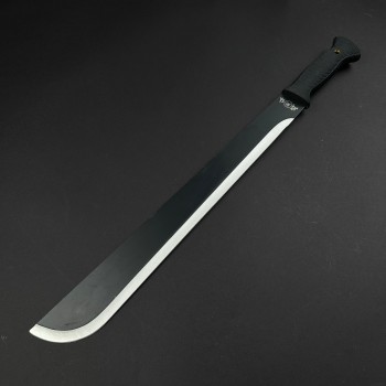 Cuțit camping tip maceta bowie 58cm, lamă neagra otel inoxidabil, maner texturat, cu husa FR17 sabie FRS10