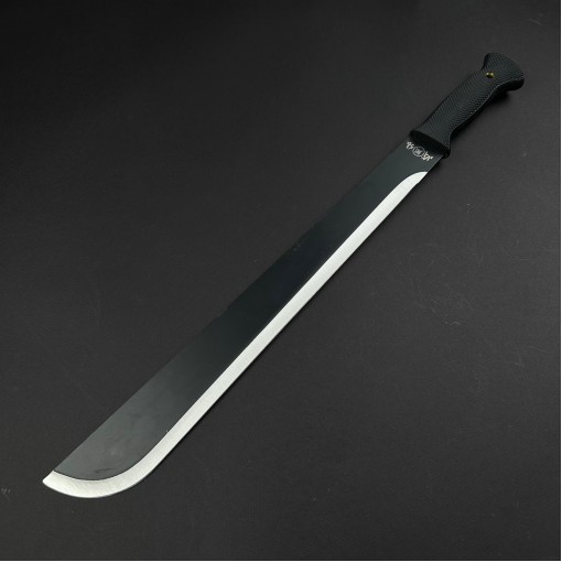 Cuțit camping tip maceta bowie 58cm, lamă neagra otel inoxidabil, maner texturat, cu husa FR17 sabie FRS10