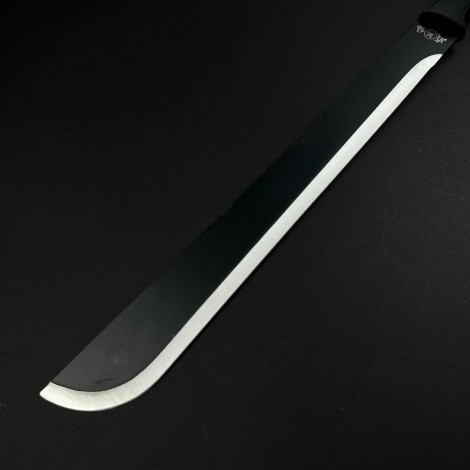 Cuțit camping tip maceta bowie 58cm, lamă neagra otel inoxidabil, maner texturat, cu husa FR17 sabie FRS10