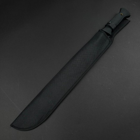 Cuțit camping tip maceta bowie 58cm, lamă neagra otel inoxidabil, maner texturat, cu husa FR17 sabie FRS10