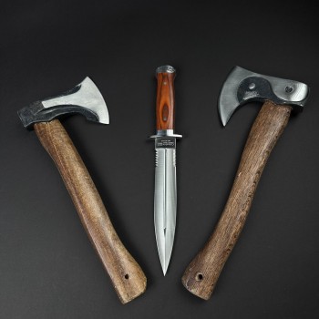 Set hobby 3 piese, Toporisca 34cm, Toporisca yin-yang si Cutit tip Baioneta 31cm, set9