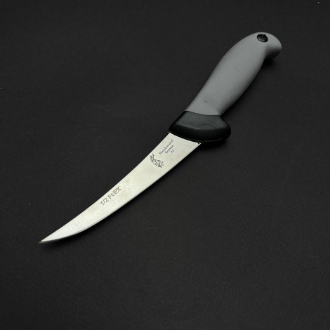 Cutit macelarie dezosat 26cm, lama otel inox 1/2FLEX, maner silicon gri CMDS26G-OI