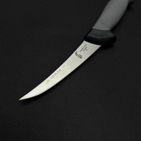 Cutit macelarie dezosat 26cm, lama otel inox 1/2FLEX, maner silicon gri CMDS26G-OI