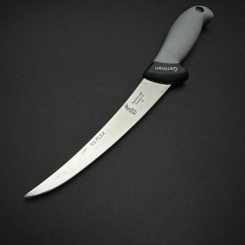 Cutit macelarie dezosat 30cm, lama otel inox 1/2FLEX, maner silicon gri CMDS30G-OI