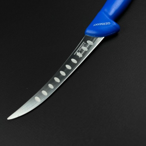 Cutit macelarie dezosat 29cm, lama cu caneluri otel inox, albastru CMD29AC-OI