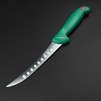 Cutit macelarie dezosat 29cm, lama cu caneluri otel inox, verde CMD29VC-OI FeroCut a005