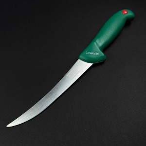 Cutit macelarie dezosat 30cm, lama ingusta otel inox, verde CMD30VI-OI