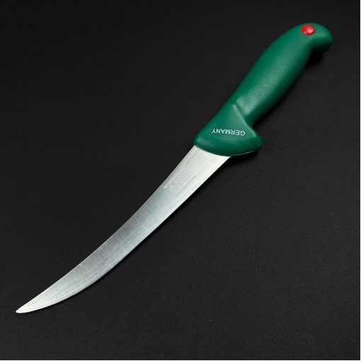 Cutit macelarie dezosat 30cm, lama ingusta otel inox, verde CMD30VI-OI