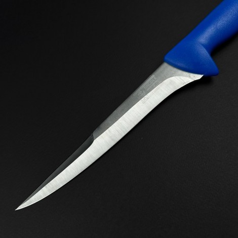 Cutit macelarie injunghiat 34cm, lama cu varf tais dublu otel inox, albastru CMI34AVD-OI