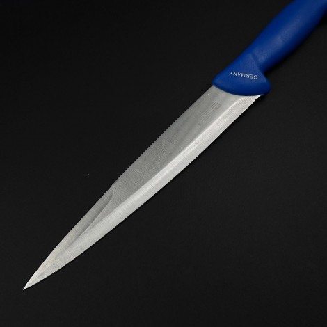 Cutit macelarie injunghiat 36cm, lama cu varf tais dublu otel inox, albastru CMI36AVD-OI