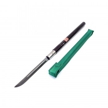 Baston cu lamă ascunsă 2 în 1 55cm, lama otel inox, maner negru, husa