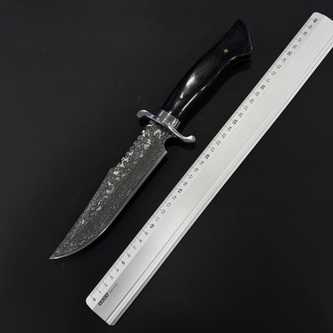 Cuțit camping tip dagger 36 cm, lama otel inox, maner lemn, teacă inclusa, CUT-DAM36