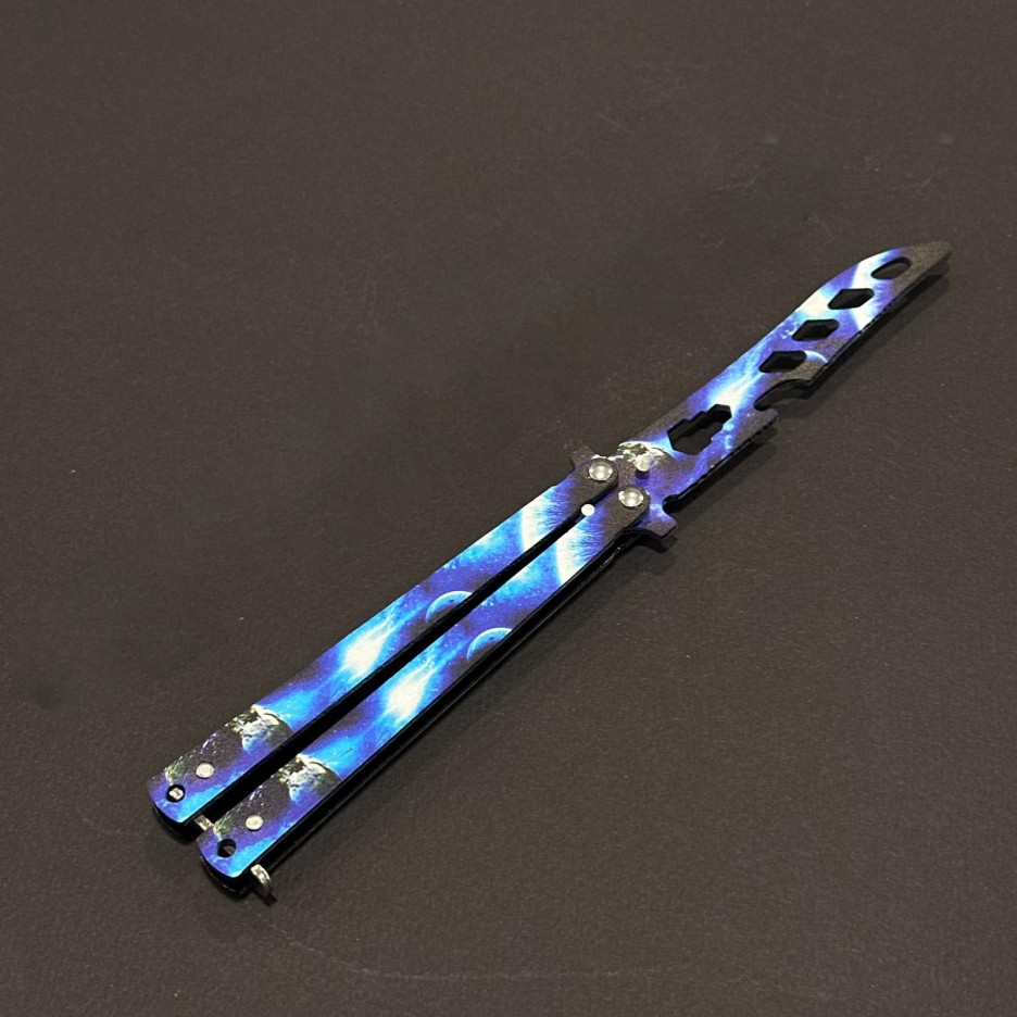 Briceag Balisong Space 22cm, lama fara tais, maner stil fluture/butterfly, BAL-22FTSPC