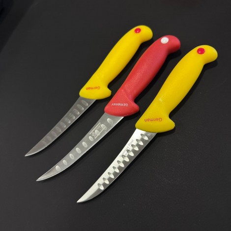 Set camping si gratar 10 piese FeroCut: Toporisca, Tava servire, 3x Cutite,  Ustensile grătar + pastile foc