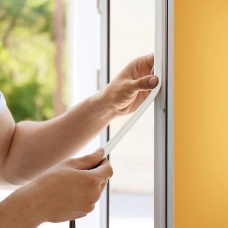 Banda etansare usi si ferestre, autoadeziva, profil D, 2x50m, maro