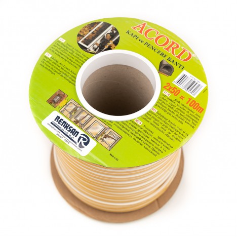 Banda etansare usi si ferestre, autoadeziva, profil D, 2x50m, maro