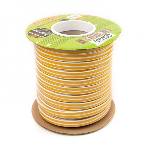 Banda etansare usi si ferestre, autoadeziva, profil D, 2x50m, maro