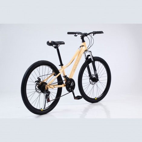 Bicicleta Caraiman XJL 24-26, cadru otel, frane pe disc, 21 viteze shimano, crem