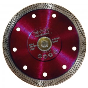 Disc diamantat pentru ceramica, 115 mm, taiere uscata/umeda, rosu