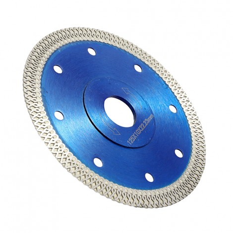 Disc diamantat pentru ceramica, 115 mm, taiere uscata/umeda, albastru