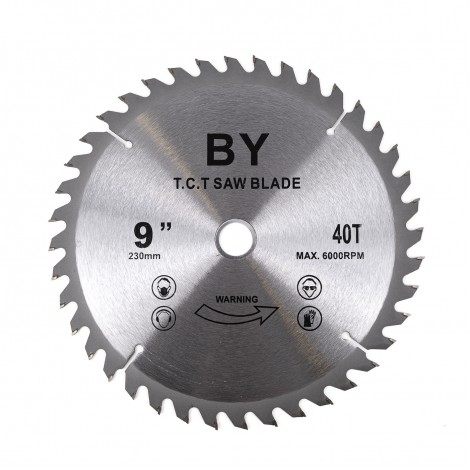 Disc panza circular, 230mm, 9inch, lemn, dinti vidia 40T, 6000rpm, cu fante Disc panza circular, 230mm, 9inch, lemn, dinti vidia 40T, 6000rpm, cu fante