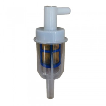Filtru motorina universal cu cot, racord 8mm, transparent Filtru motorina universal cu cot, racord 8mm, transparent