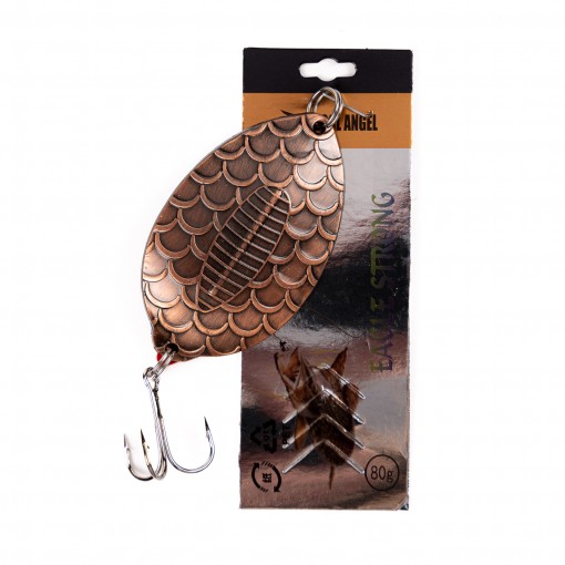 Lingurita oscilanta pescuit CoolAngel, 80 grame, pesti rapitori, eaglestrong maro