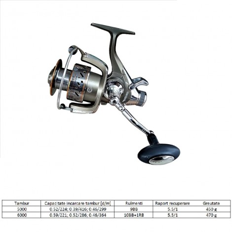 Mulineta Cool Angel YLX-K6000, 10+1 rulmenti, baitrunner, tambur de 6000, frana spate