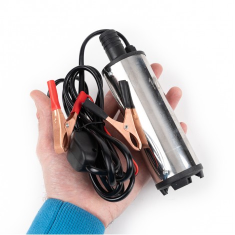 Pompa transfer lichide, motorina/ulei, 12V, 60W, filtru otel inox
