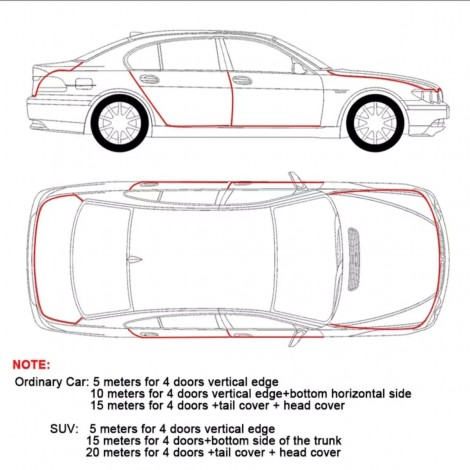 Rola cheder protectie usi auto, 5 metri, cu insertie metalica, rosu Rola cheder protectie usi auto, 5 metri, cu insertie metalica, rosu
