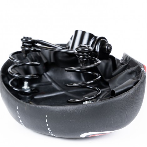 Sa bicicleta, culoare neagra cu imprimeu de culoare alb si rosu