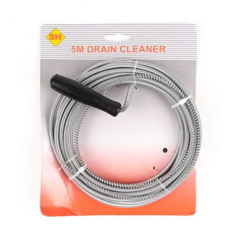 Sarpe desfundat tevi canalizare, chiuveta, 5 metri, maner, otel