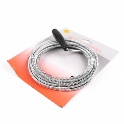 Sarpe desfundat tevi canalizare, chiuveta, 5 metri, maner, otel