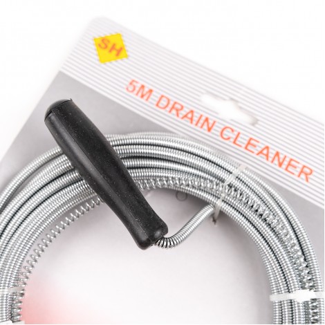 Sarpe desfundat tevi canalizare, chiuveta, 5 metri, maner, otel