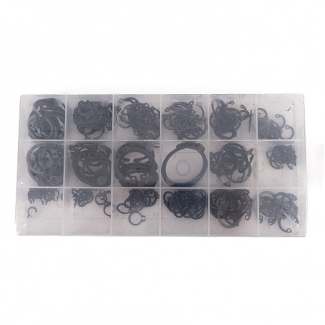 Set sigurante de retinere metalice 225 pcs, tip inel Seeger pentru exterior Set sigurante de retinere metalice 225 pcs, tip inel Seeger pentru exterior