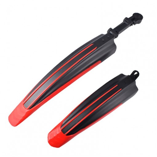 Set aripi roti de bicicleta, fata/spate, universal, reglabil, rosu