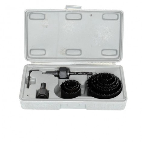 Set carote lemn, 11 piese, freze 19-64mm, 2x adaptori si 1x cheie hexagonala